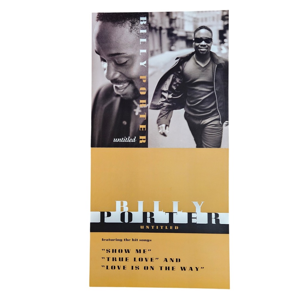 Billy Porter Untitled 12x24 Double Sided Promo Poster Vintage 1997‎ A&M Records